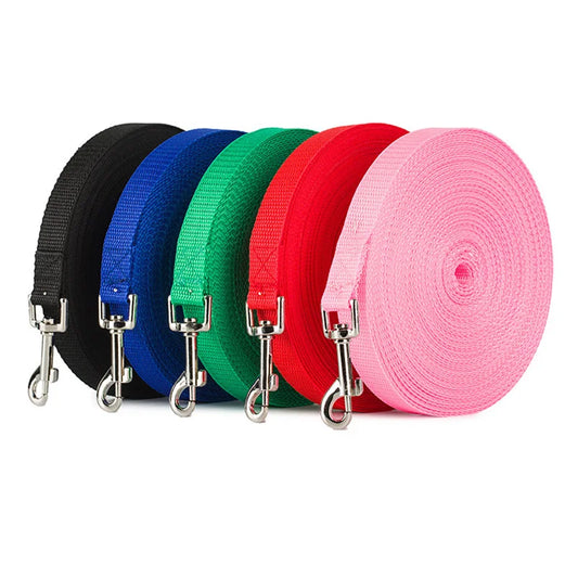Nylon-Trainingsleine für Hunde – robuste Führleine für Spaziergänge und Training, geeignet für Hunde und Katzen – Längen: 1,5 m, 1,8 m, 3 m, 4,5 m, 6 m oder 10 m.