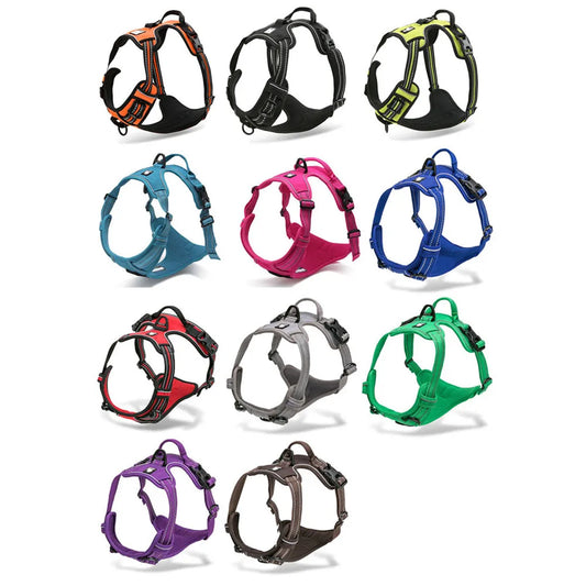 Truelove reflektierendes Hundegeschirr aus Nylon – No-Pull Geschirr für kleine, mittlere und große Hunde, gepolsterte und atmungsaktive Servicehund-Weste, weich und verstellbar.