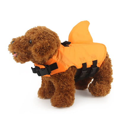 Dog life jacket in shark design – life vest for dogs for swimming, lightweight summer swimwear for pets