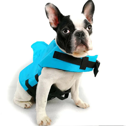 Dog life jacket in shark design – life vest for dogs for swimming, lightweight summer swimwear for pets