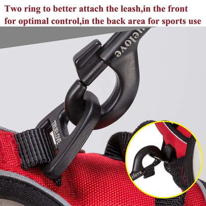 Truelove Reflective Nylon Dog Harness - No-Pull Harness for Small, Medium and Large Dogs, Padded and Breathable Service Dog Vest, Soft and Adjustable.