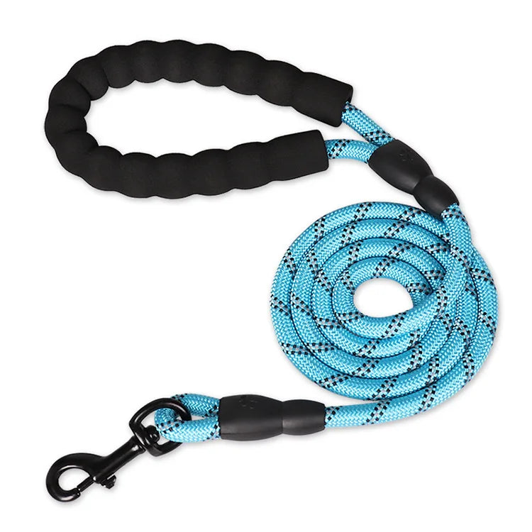 Reflektierende Hundeleine für Spaziergänge bei Nacht – robuste runde Outdoor-Leine in mehreren Farben, geeignet für kleine, mittlere und große Hunde