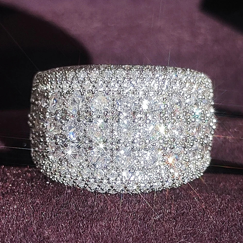 Wholesale Eternity Band Promise ring 925 Sterling silver Diamond cz Engagement Wedding Rings for women Men Finger Party Jewelry