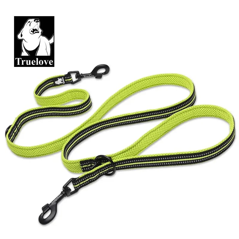 Truelove 7-in-1 Multifunctional Dog Leash – Adjustable, Hands-Free, for Training & Reflective – Multi-Purpose Leash for Walking 2 Dogs