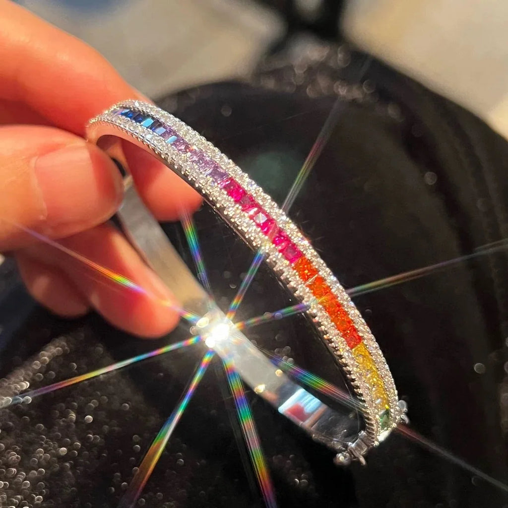 2mm Full Moissanite Bracelets 100% 925 Sterling Silver Plated 18K Gold Luxury Fine Jewelry Bangle Pulseiras De Prata For Women