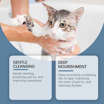 100ml pet bath shampoo for cats and dogs – mild, non-irritating shower gel for daily care that moisturizes, nourishes the coat and reduces odors.