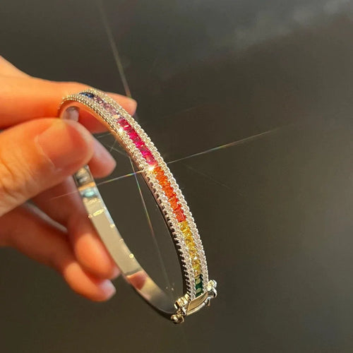 2mm Full Moissanite Bracelets 100% 925 Sterling Silver Plated 18K Gold Luxury Fine Jewelry Bangle Pulseiras De Prata For Women