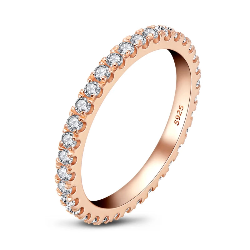 Wholesale Eternity Band Promise ring 925 Sterling silver Diamond cz Engagement Wedding Rings for women Men Finger Party Jewelry