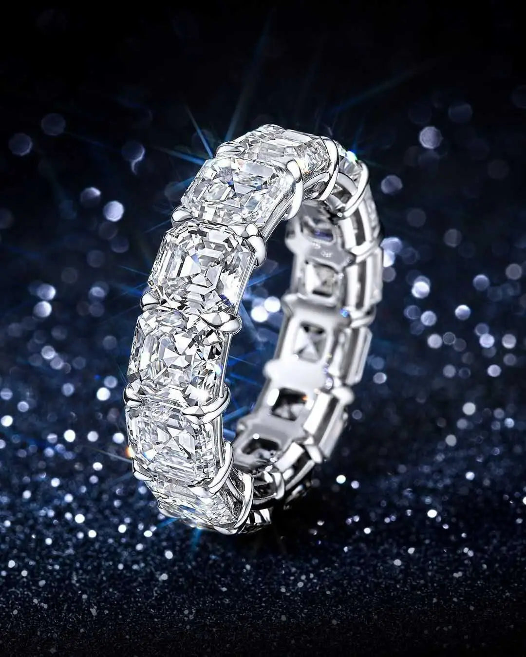 Wholesale Eternity Band Promise ring 925 Sterling silver Diamond cz Engagement Wedding Rings for women Men Finger Party Jewelry