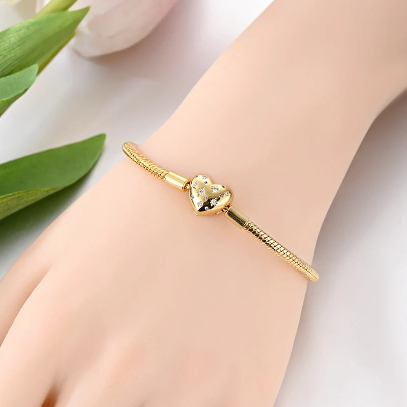 Glanzvolles Herzarmband