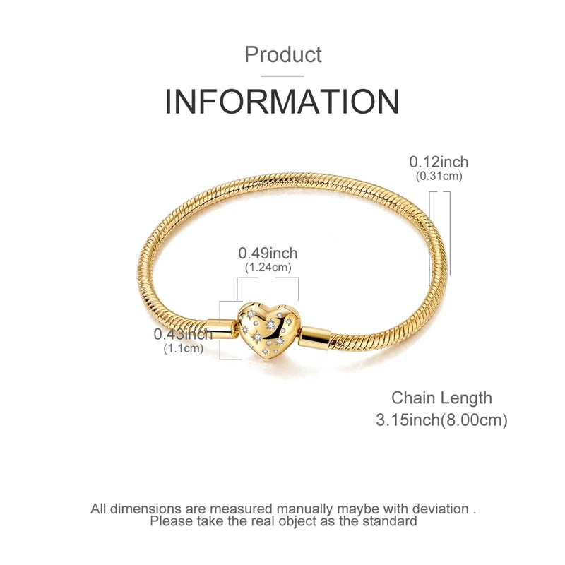 Glanzvolles Herzarmband